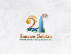 Deskripsi logo untuk Hari Ulang Tahun (HUT) ke-21 Kabupaten Konawe Selatan dengan tema “Terus Membangun Menuju KonSel Hebat”: