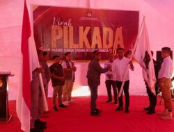 KPU Konsel Serah Terima Bendera Kirap Pilkada Serentak Tahun 2024