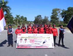 Damkarmat Konsel Merahkan Kemeriahan Pembukaan HUT RI ke-80 di Stadion Lababa Silondae Andoolo