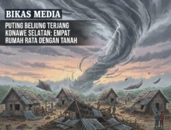 Puting Beliung Terjang Konawe Selatan, Empat Rumah di Desa Lelekaa Rata dengan Tanah