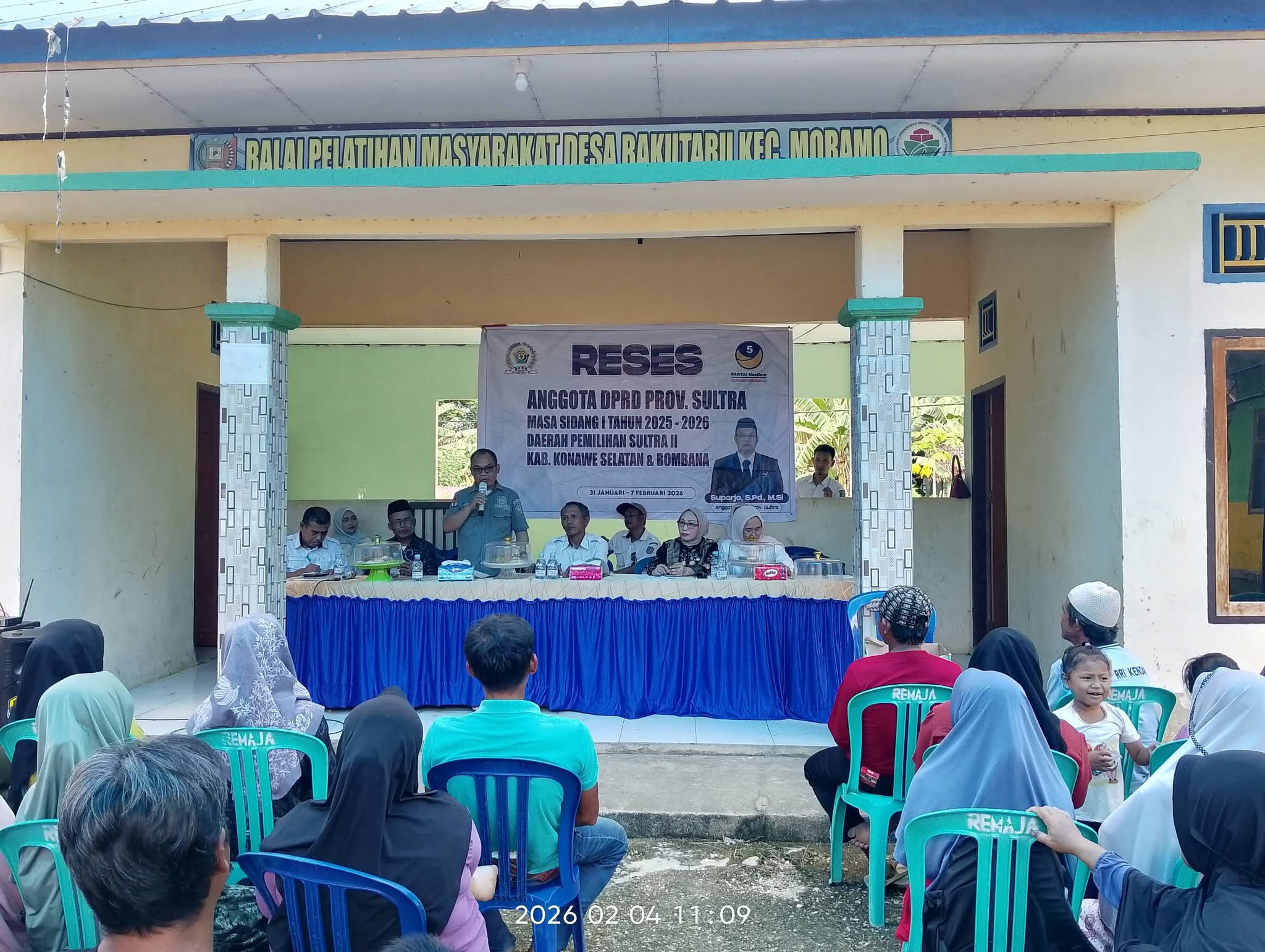 Lanjutkan Serap Aspirasi di Moramo, Suparjo Fokus Benahi Infrastruktur Pesisir dan Akses Desa