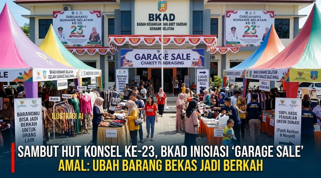Sambut HUT Konsel ke-23, BKAD Inisiasi ‘Garage Sale’ Amal: Ubah Barang Bekas Jadi Berkah