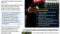 Oknum Penipu Catut Nama Plt Kadis PUTR Konsel, Korban Dijanjikan Program Drainase dan Jalan Usaha Tani