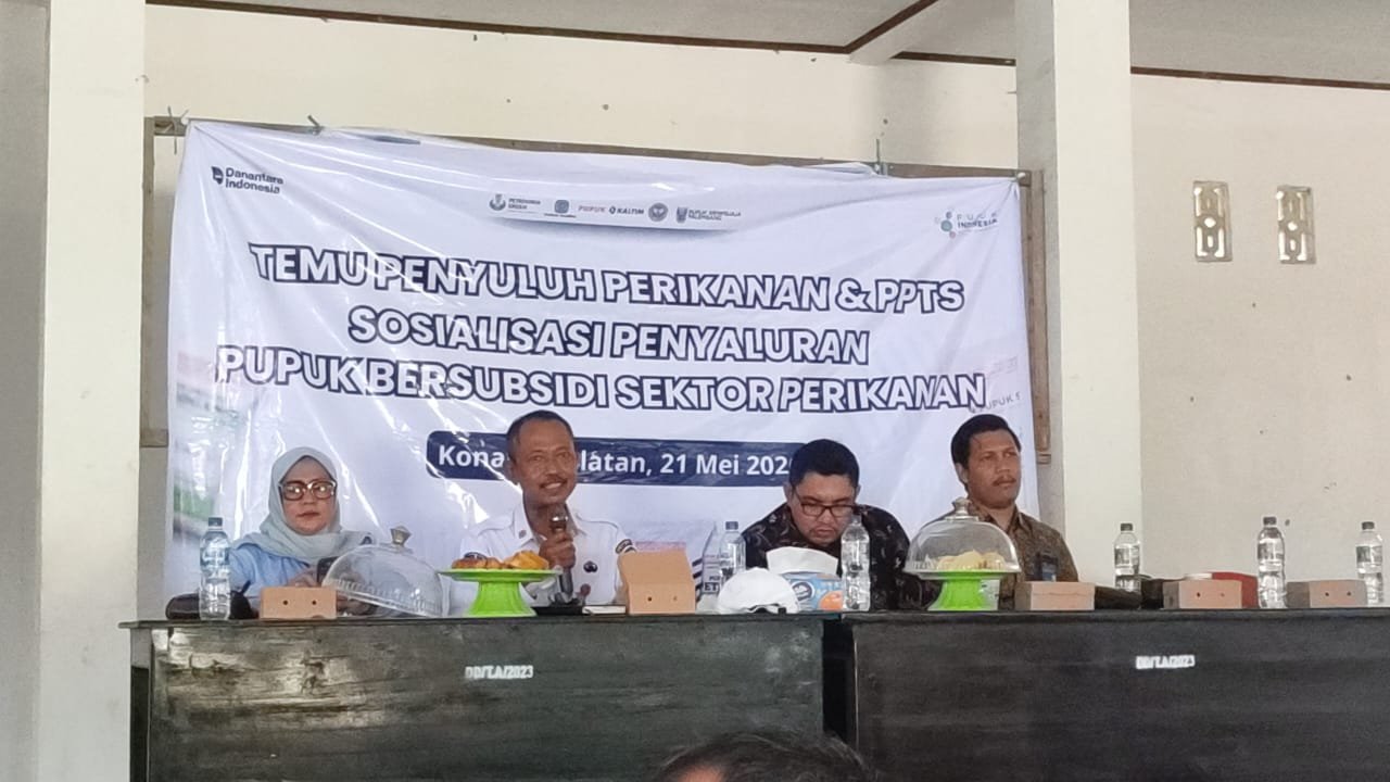 Atasi Kelangkaan, Dinas Perikanan Konawe Selatan Sosialisasikan Pupuk Subsidi untuk Petani Tambak dan Kolam