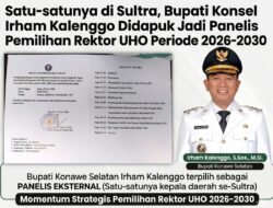 Bupati Konsel Irham Kalenggo Ditunjuk Jadi Panelis Pilrek UHO 2026–2030