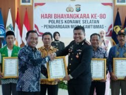 Aksi Heroik Tukang Las di Buke Gagalkan Peredaran 56 Paket Sabu, Trio Trianto Diganjar Penghargaan oleh Polres Konsel