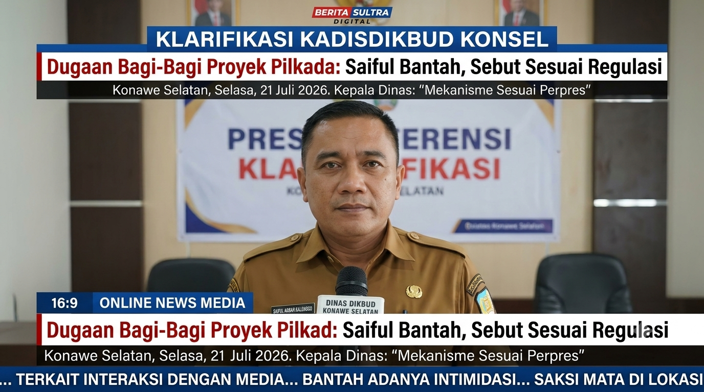 Polemik Dugaan Bagi-Bagi Proyek, Kadisdikbud Konsel Beri Klarifikasi: Pembagian Sesuai Prosedur dan Regulasi