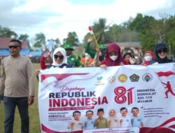 Sinergi Lintas Kementerian, Forum Penyuluh dan Pendamping Meriahkan Pawai Defile Porseni HUT ke-81 RI di Andoolo