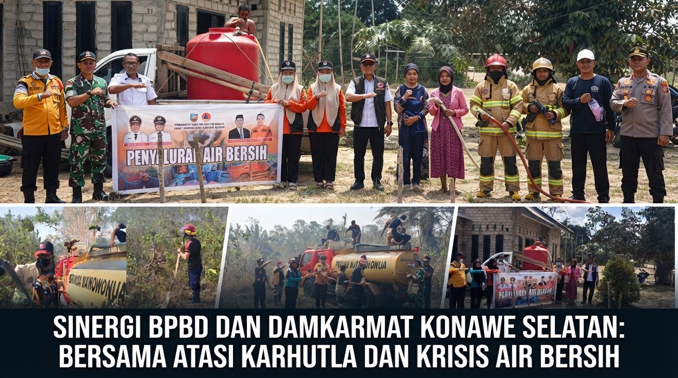 Anggota DPRD Konsel Binmas Mangidi Apresiasi Gerak Cepat BPBD dan Damkarmat Hadapi Karhutla dan Krisis Air Bersih