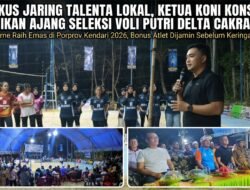 Fokus Jaring Talenta Lokal, Ketua KONI Konsel Resmikan Ajang Seleksi Voli Putri Delta Cakra Cup I