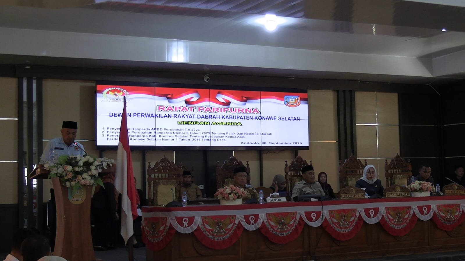 Binmas Mangidi Tegaskan Dukungan Fraksi Gabungan DPRD Konsel Sahkan Raperda Perubahan Perda Desa