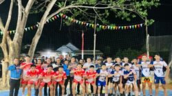 Dukung Pembinaan Atlet Desa, Ketua KONI Konsel Buka Turnamen Bola Voli di Ranomeeto