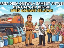 Warga Desa Onewila Sambut Antusias Penyaluran Air Bersih oleh BPBD Konawe Selatan