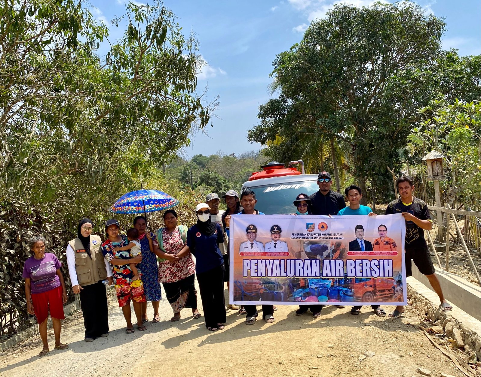 Sinergi Nyata Hadapi Kemarau Panjang: BPBD Konsel Terus Gelontorkan Bantuan Air Bersih ke Desa Terdampak